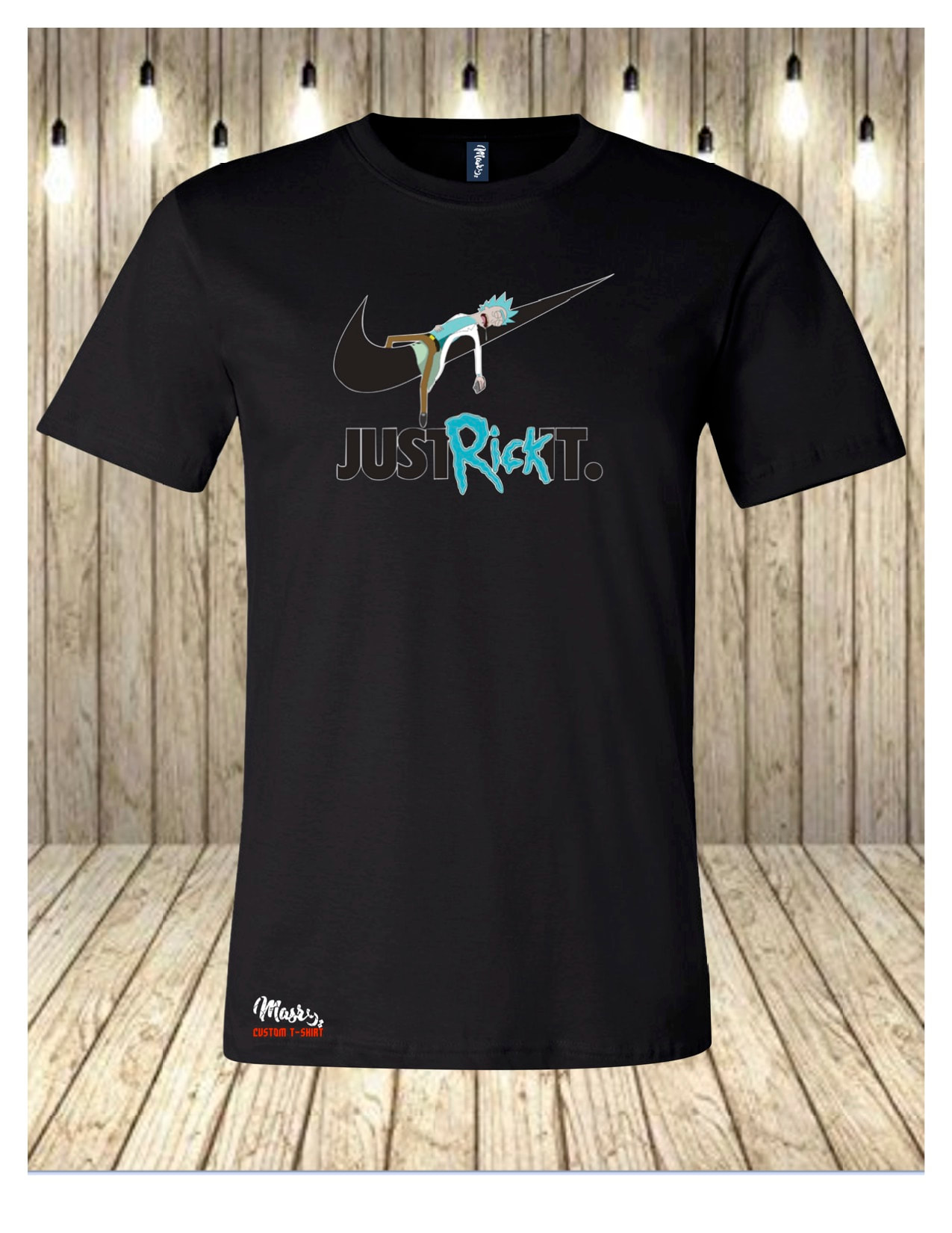 hemisferio portón Memorizar Just Rick It Sleeping on Nike Symbol Mens T-shirt